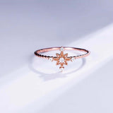 1ct Round Cut Diamond Engagement Ring Dainty Minimalist Women 14k Rose Gold Over