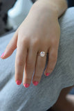 2.5ct Oval Cut Peach Morganite Fleur De Lis Engagement Ring 14k Rose Gold Finish