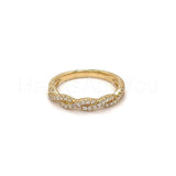 0.5ct Round Cut Moissanite Infinity Women Wedding Band 14k Yellow Gold Plated