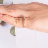 0.9ct Baguette Cut Diamond Engagement Ring Petite Minimalist 14k YellowGold Over