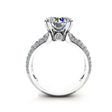 2ct Round Cut Diamond Engagement Ring 14k White Gold Over Filigree Vintage Style
