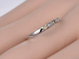 1ct Round Cut Yellow Citrine Half Eternity Vintage Band 14k White Gold Finish