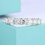 Stackable Half Eternity Wedding Band 2ct Round Cut Diamond 14k White Gold Finish