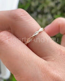 0.12ct Round Cut Moissanite Infinity Women Wedding Band 14k Yellow Gold Plated