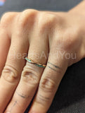 0.3ct Round Cut Simulated Emerald Infinity Wedding Band 14k Yellow Gold Plated