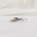 0.2ct Round Cut Moissanite Anniversary Women Wedding Band 14k White Gold Plated
