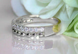 2.5ct Round Cut Diamond Unique Ball Design Wedding Band 14K White Gold Finish