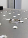 0.2ct Round Cut Moissanite Anniversary Women Wedding Band 14k White Gold Plated