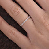 Half Eternity Wedding Band 0.75ct Round Cut VVS1D Diamond 14k Rose Gold Finish