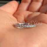 1ct Round Cut Moissanite Full Eternity Women Wedding Band 14k White Gold Plated