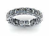 2ct Asscher Cut Diamond Eternity Anniversary Wedding Ring Band 14k Gold Finish