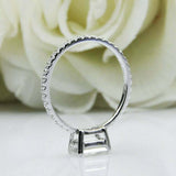 1.2ct Emerald Cut Diamond Engagement Ring East West Solitaire 14k WhiteGold Over