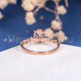 1.5ct Oval Cut Simulated Morganite Solitaire Accents Ring 14k Rose Gold Plated