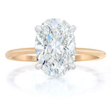 1ct Oval Cut VVS1D Diamond Engagement Ring 14k Rose Gold Finish Solitaire Women