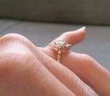 2Ct Round Cut Diamond Ruby Vintage Halo Engagement Ring 14K Yellow Gold Finish