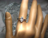 Split Shank Solitaire Engagement Ring 2ct Marquise Diamond 14k White Gold Finish
