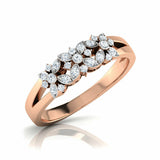 2Ct Round Cut Diamond Floral Leaf Inspired Engagement Ring 14K Rose Gold Finish