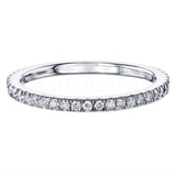 0.2ct Round Cut Moissanite Eternity Women Wedding Band 14k White Gold Plated