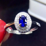 2.35ct Engagement Ring Oval Cut Tanzanite Dual Halo Cluster 14k White Gold Over