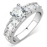 2.5Ct Round Cut Diamond Princess Accents Engagement Ring 14K White Gold Finish