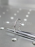 0.3ct Round Cut Moissanite Bezel Set Minimalist Women Ring 14k White Gold Plated