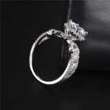 3ct Round Cut Diamond Engagement Ring 14k White Gold Finish Halo Stylish Unique