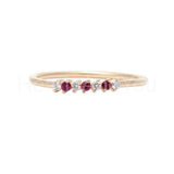 0.5ct Round Cut Simulated Ruby Minimalist Engagement Ring 14K Yellow Gold Plated