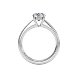 2.6ct Round Cut Diamond Engagement Ring Accents Solitaire 14k White Gold Finish