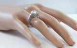 Antique Vintage 5 Stone Engagement Ring 3ct Round Diamond 14k White Gold Finish