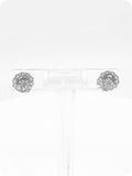 0.4ct Round Cut Moissanite Open Halo Stud Earrings Women 14k White Gold Plated