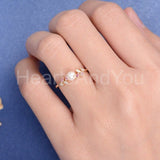 0.1ct Round Simulated Dainty Leave Vine Pearl Engagement Ring Yellow Gold Plated