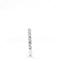 0.3ct Round Cut Moissanite Twisted Women Wedding Band 14k White Gold Plated