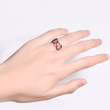 0.7ct Round Cut Diamond Engagement Ring 14k RoseGold Finish Infinity Love Design