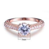 2ct Round Cut VVS1 Diamond Engagement Ring 14k Rose Gold Finish Antique Milgrain