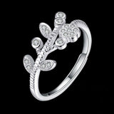 1.2ct Round Cut Diamond Engagement Ring 14k White Gold Finish Leaf Bypass Women