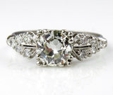 3.5Ct Round Cut Diamond Milgrain Vintage Engagement Ring 14K White Gold Finish
