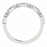 0.5ct Baguette Cut Diamond Eternity Unique Wedding Band 14k White Gold Finish