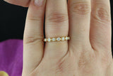 Half Eternity Stackable Wedding Ring Band 2ct Round Diamond 14k Yellow Gold Over