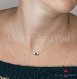 0.6ct Round Simulated Sapphire Trilogy Pendant 14k Yellow Gold Plated NO CHAIN