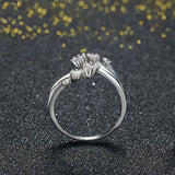 1ct Round Cut Diamond Engagement Ring 14k White Gold Finish Trendy Unique Design