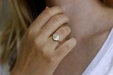 2ct Baguette Cut Diamond Engagement Ring 14k Yellow Gold Finish Cluster Art Deco