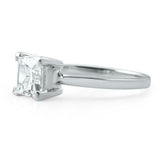 1.25ct Princess Cut VVS1 Diamond Engagement Ring Solitaire 14k White Gold Finish