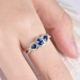 2.2ct Engagement Ring Oval Cut Blue Sapphire Halo Infinity 14k White Gold Finish