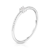 0.5ct Baguette Cut Diamond Engagement Ring 14k White Gold Over Petite Minimalist