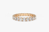 2ct Round Cut Moissanite Full Eternity Women Wedding Band 14k White Gold Plated