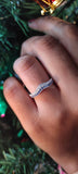 0.2ct Round Cut Simulated Sapphire Anniversary Wedding Band 14k WhiteGold Plated
