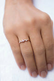 1ct Round Morganite Engagement Ring Cluster Minimalist Women 14k Rose Gold Over