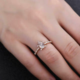 2ct Engagement Ring Oval Cut Peach Morganite Turtle Art Deco 14k Rose Gold Over