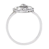 2ct Round Cut Diamond Engagement Ring Halo Split Shank 14k White Gold Finish