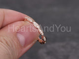0.2ct Round Cut Moissanite Eternity Stackable Wedding Band 14k Rose Gold Plated
